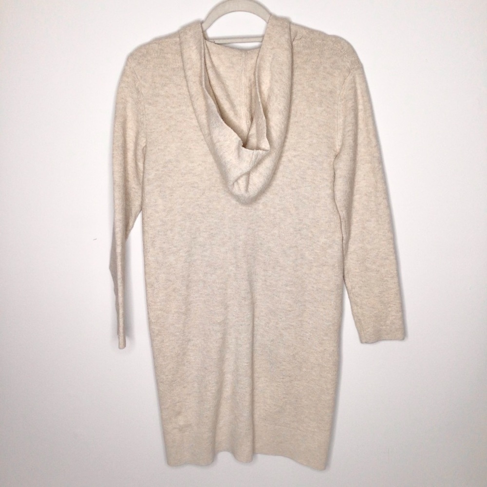 Banana Republic Factory Front Button Hoodie Duster Cardigan Cream Size XXS - Picture 2 of 9